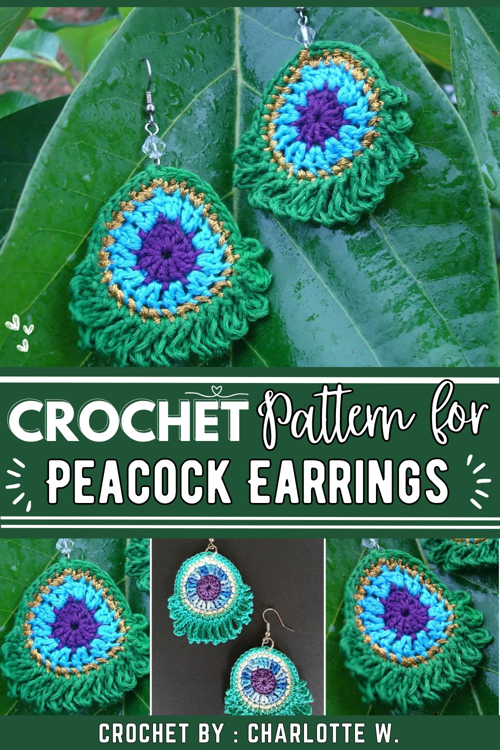 Simple Peacock Earrings