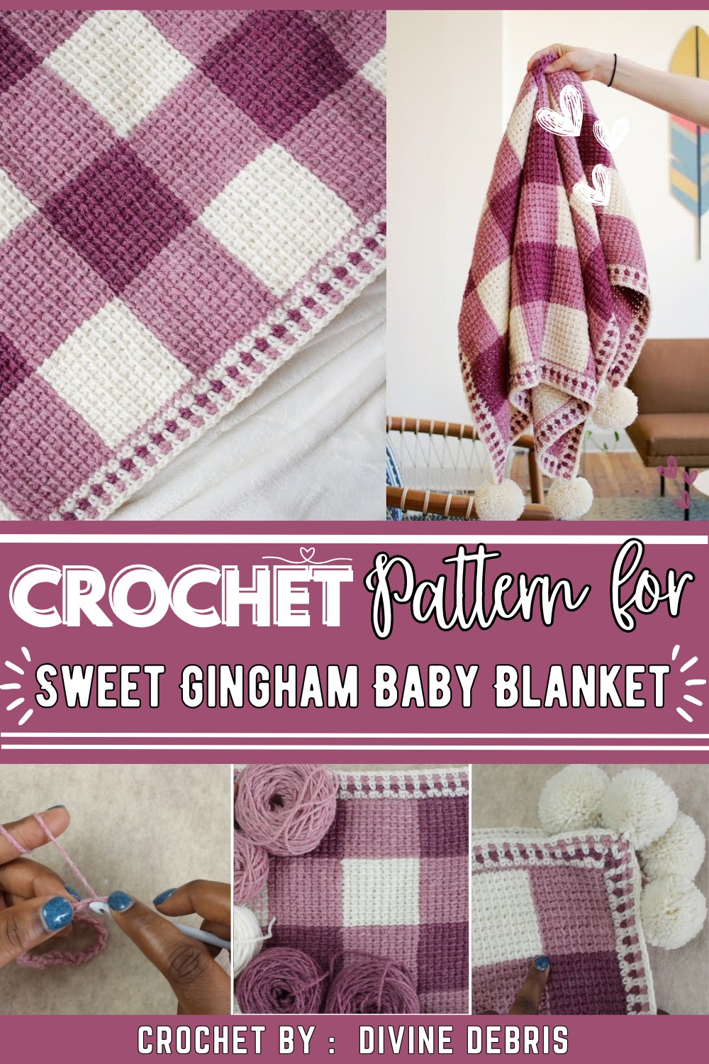 Sweet Gingham Baby Blanket