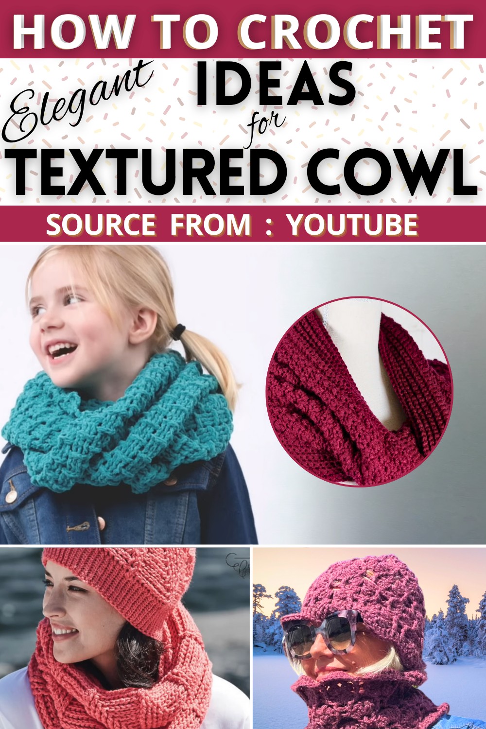Textured Cowl Free Crochet Patterns 1