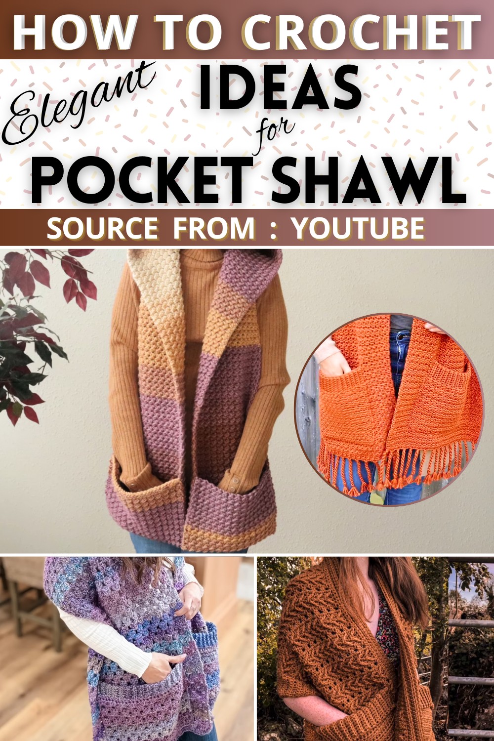 The Best Pocket Shawl Crochet Patterns