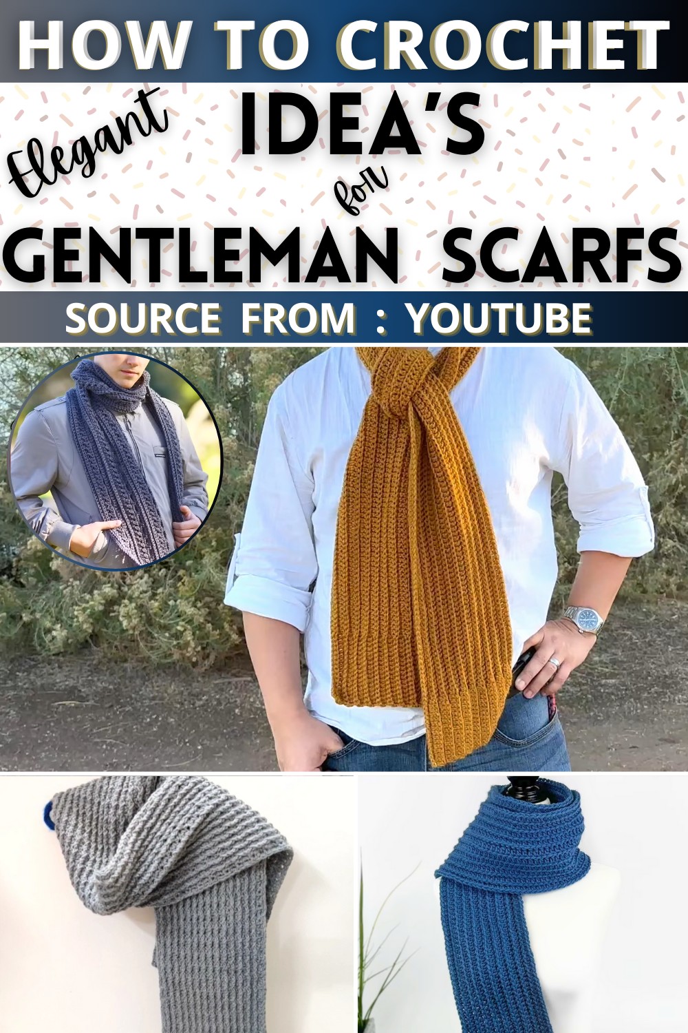 The Best Scarfs For Gentleman Free Crochet Patterns