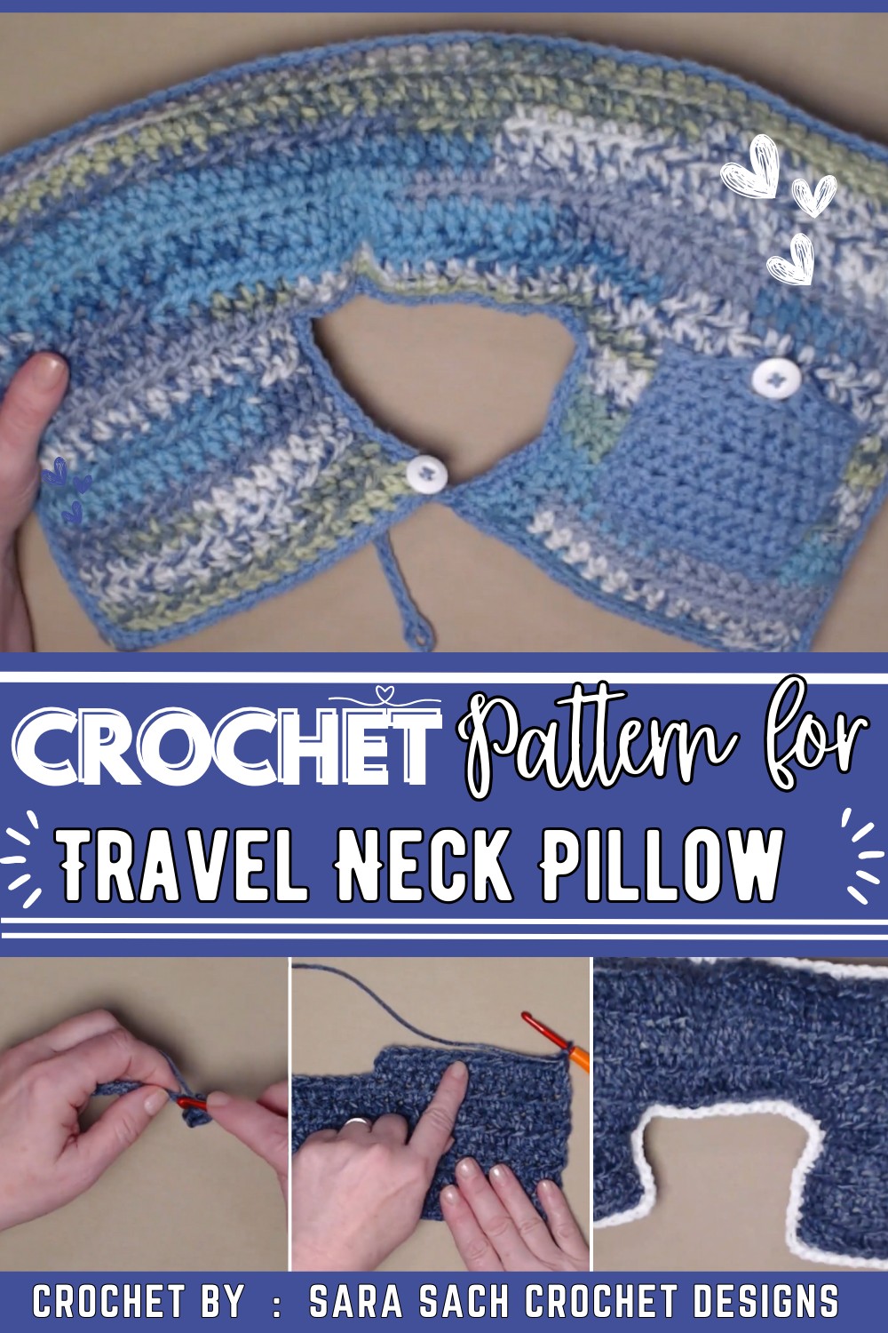 Travel Neck Pillow Crochet Pattern