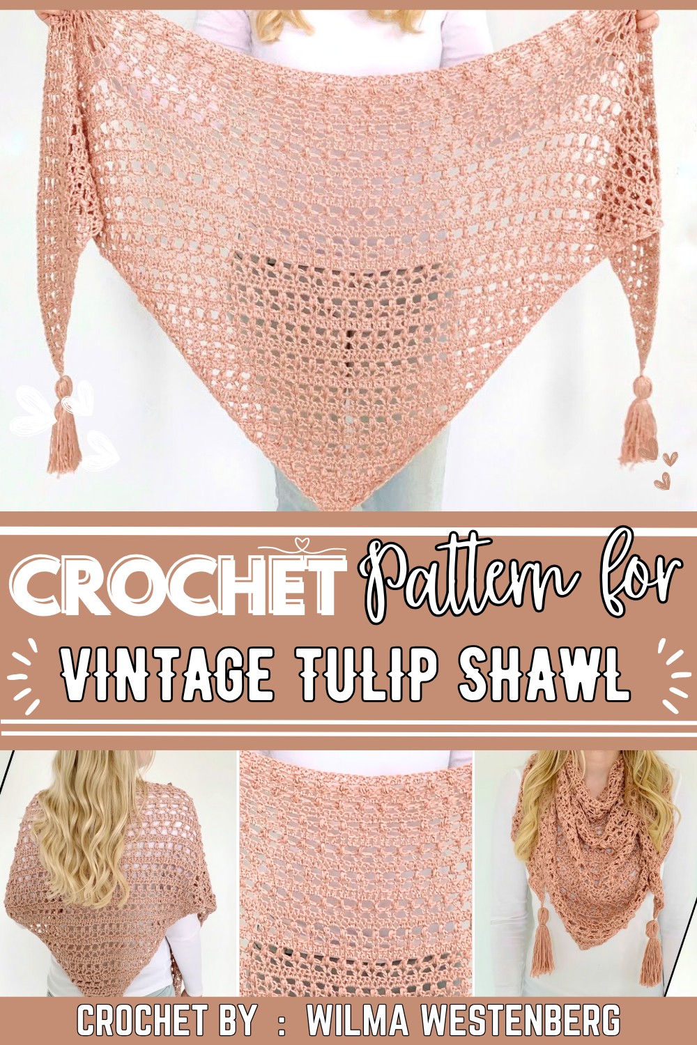 Vintage Tulip Shawl Free Crochet Pattern