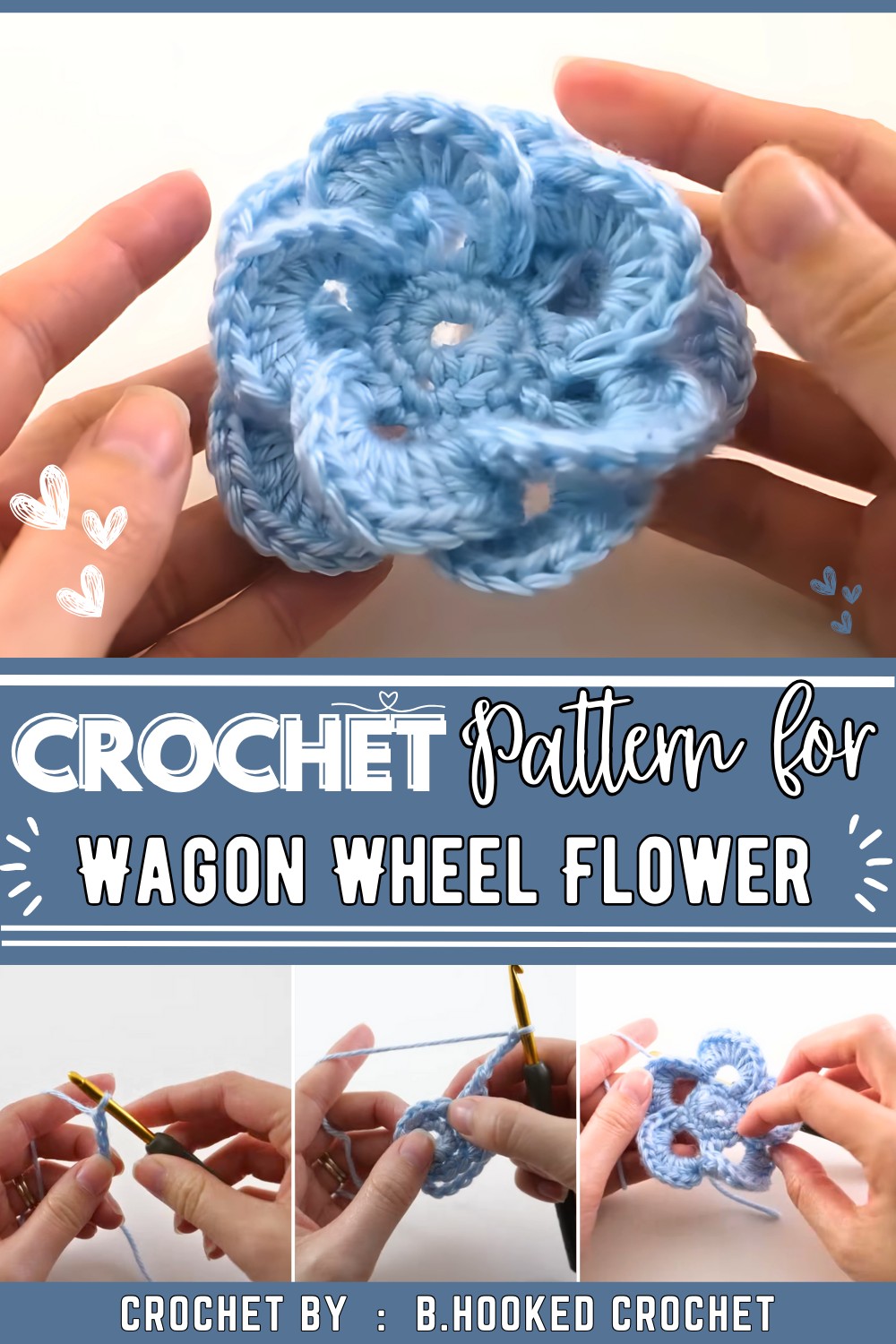 Wagon Wheel Flower Free Crochet Pattern