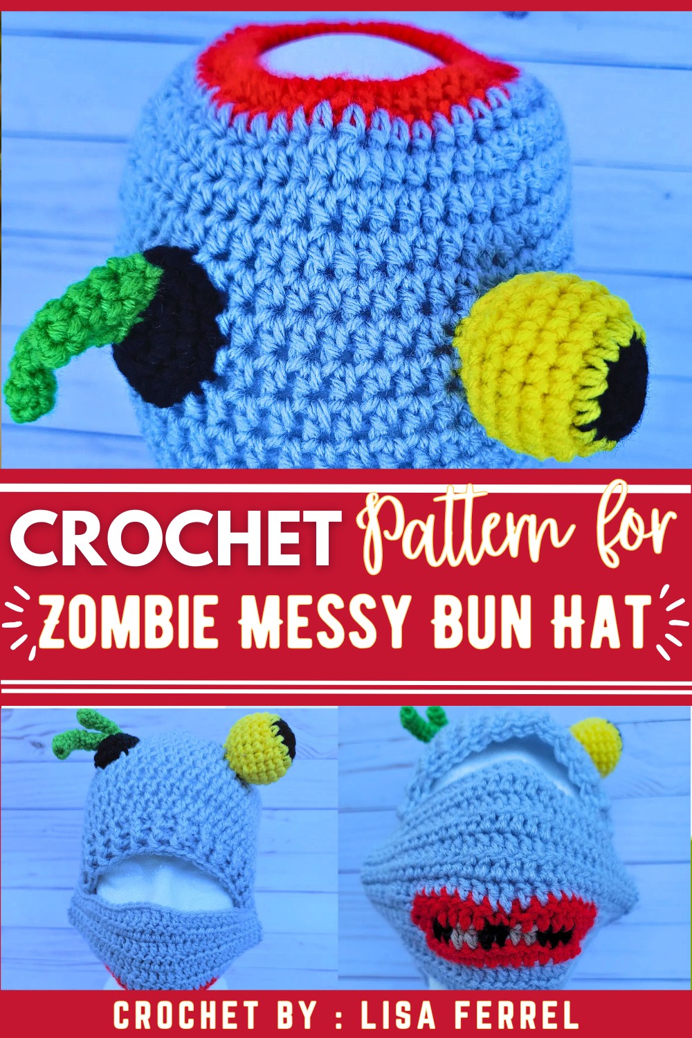 Zombie Messy Bun Hat