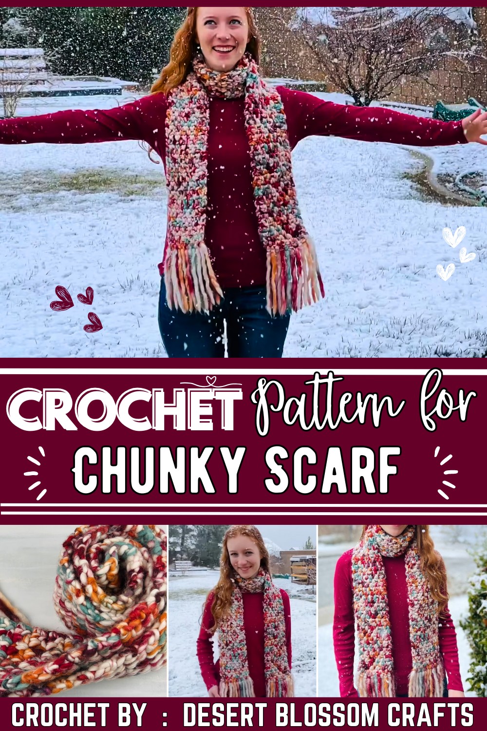 Chunky Crochet Scarf Pattern For Beginners