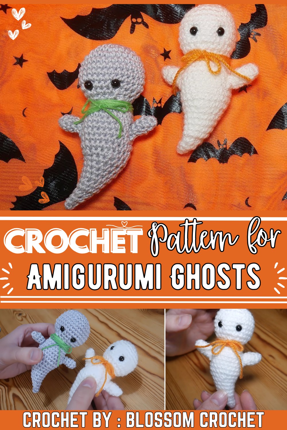 Crochet Amigurumi Ghosts