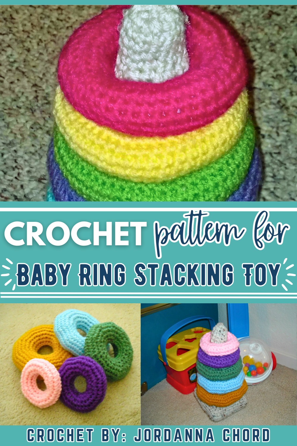 Crochet Baby Ring Stacking Toy