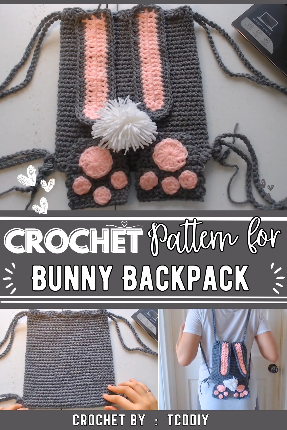 Crochet Bunny Backpack Tutorial DIY