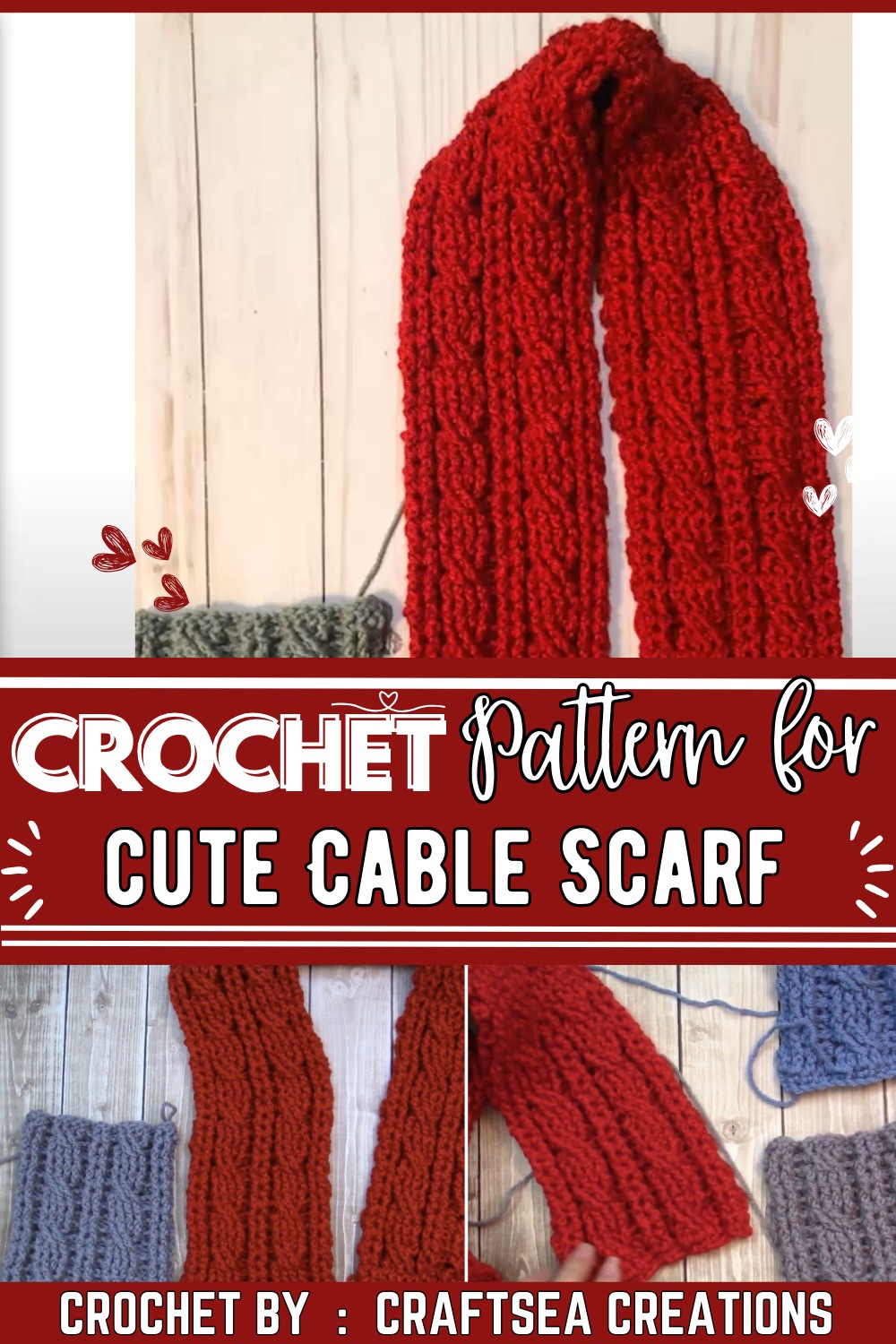Crochet Cable Scarf