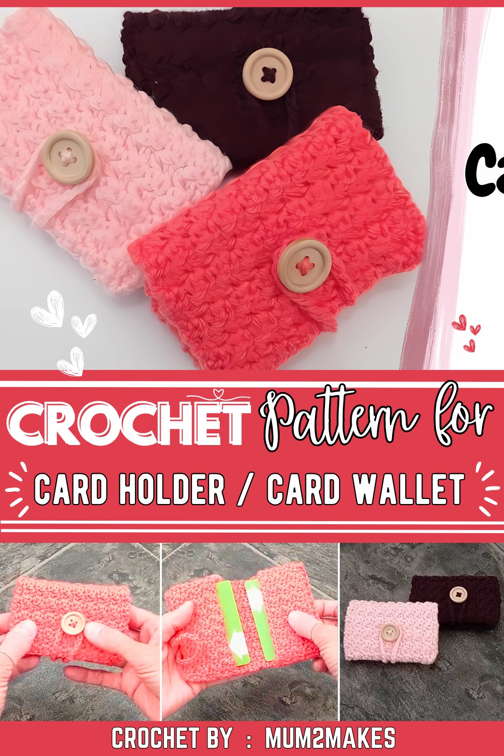 Crochet Card Holder Card Wallet Tutorial