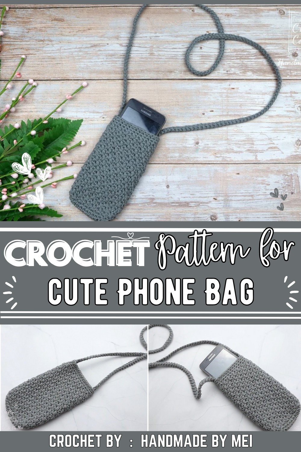 Crochet Easy Phone Bag Phone Carrying Case Tutorial