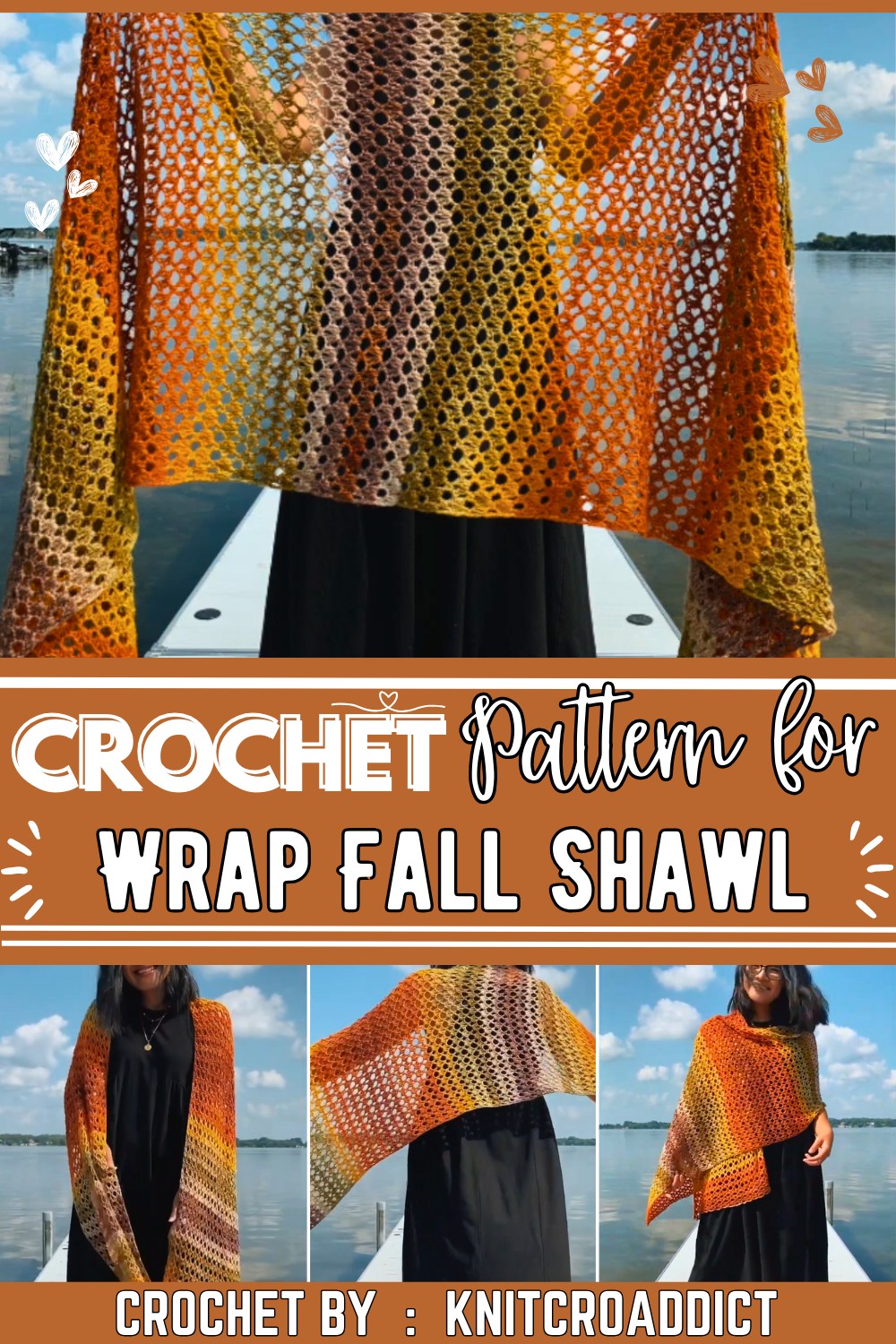Crochet Fall Shawl Wrap - Simple Crochet Wrap Tutorial