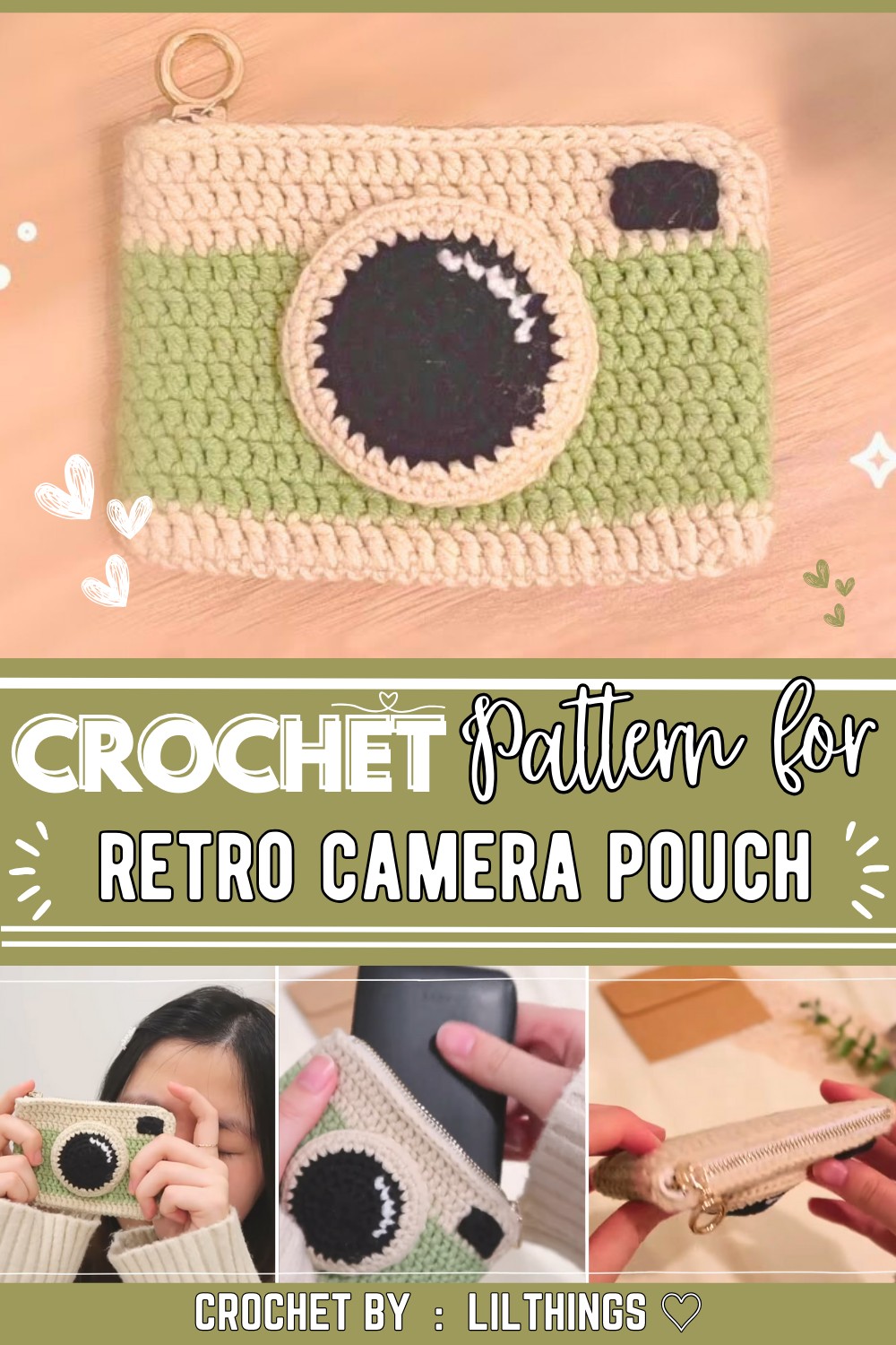 Crochet Retro Camera Pouch