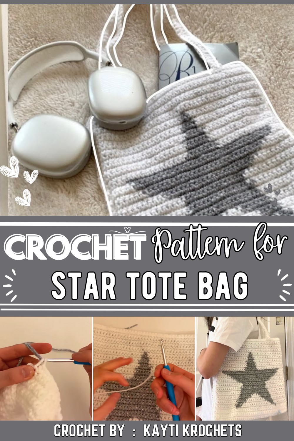 Crochet Star Tote Bag Tutorial