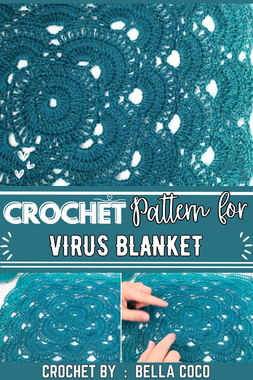 Crochet Virus Blanket Bella Coco Crochet