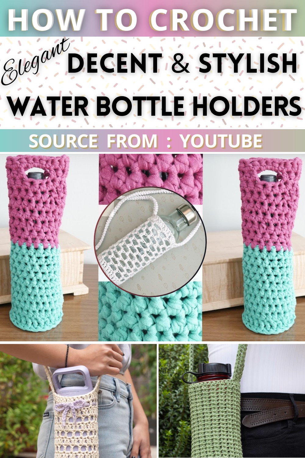Crochet Water Bottle Holders Free Patterns