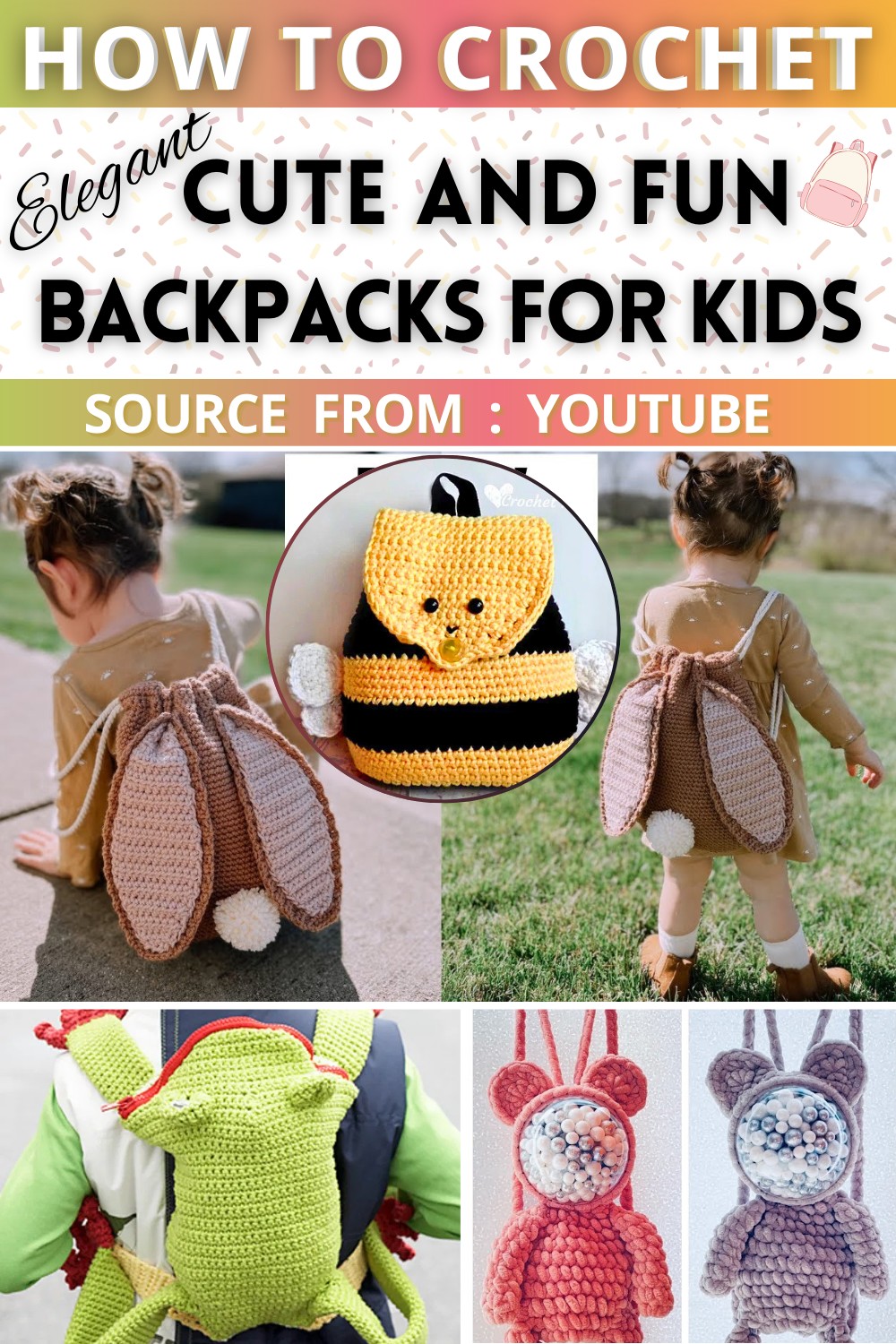Cute And Fun Backpacks For Kids Free Crochet Patterns