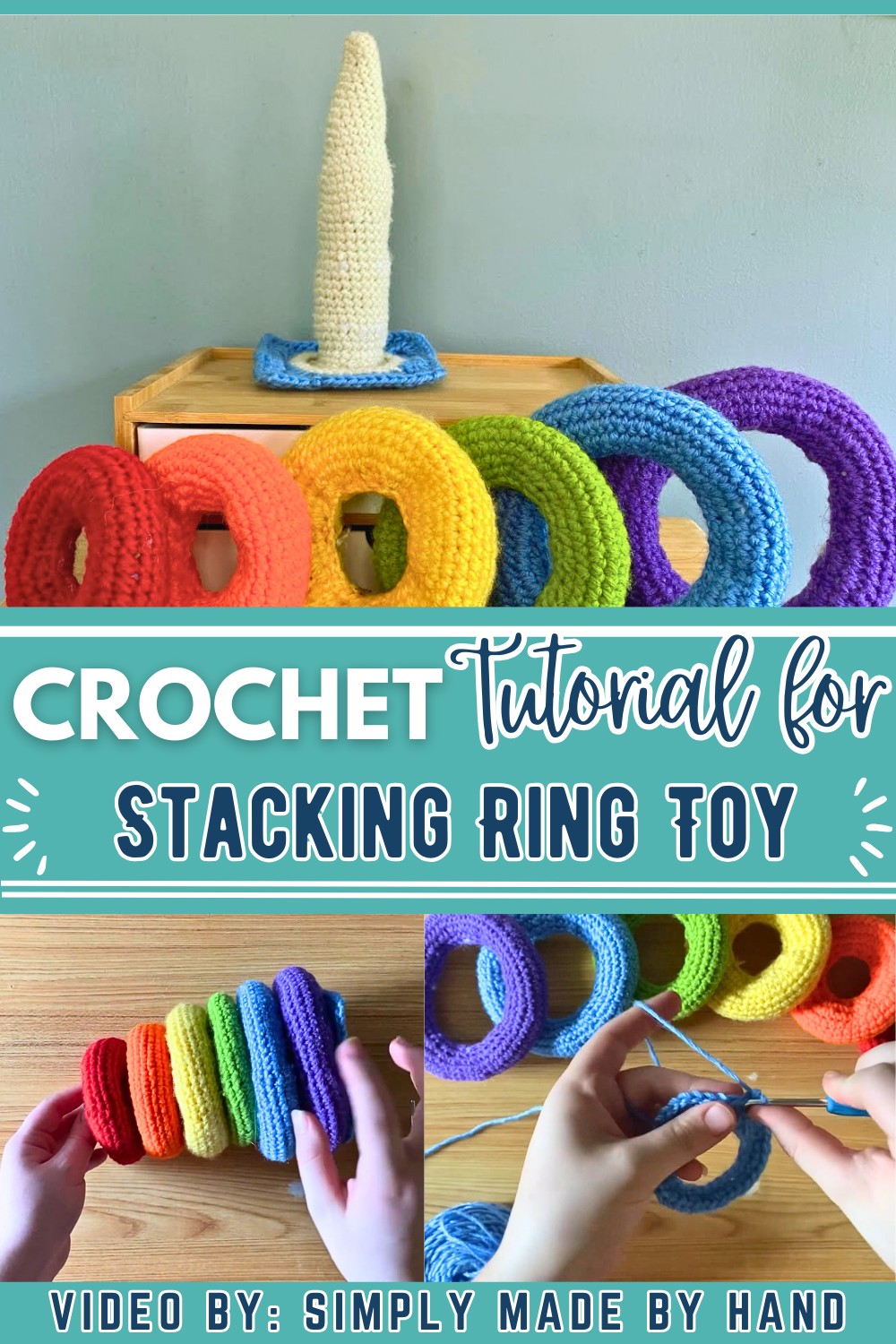 DIY Crochet Stacking Ring Toy for Babies and Toddlers
