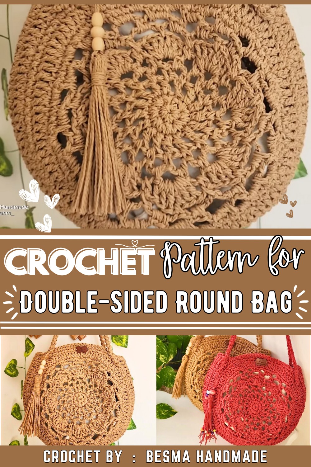 DIY Round Crochet Bag Tutorial