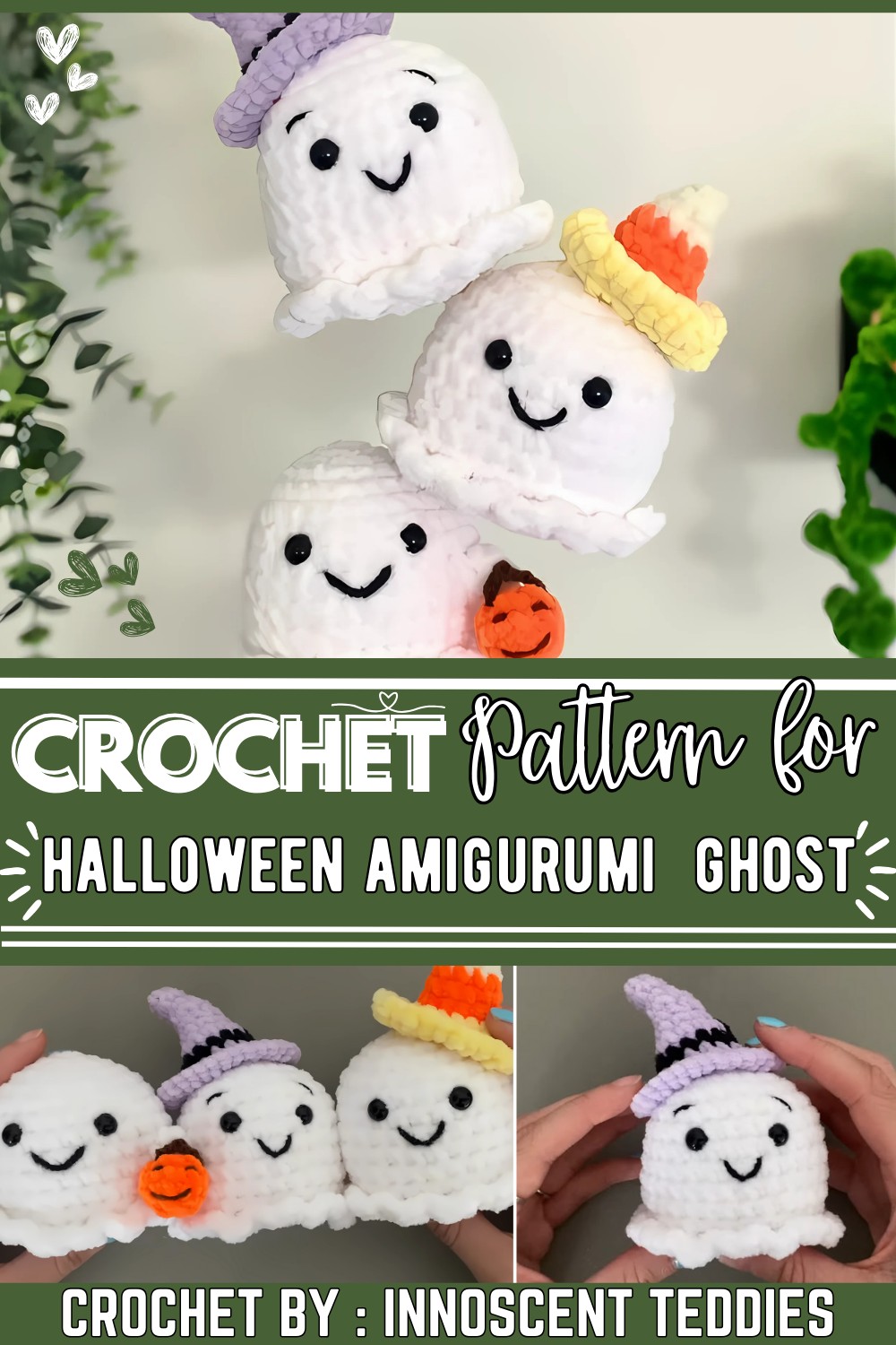 Easy 3 In 1 Crochet Ghost Tutorial For Beginners