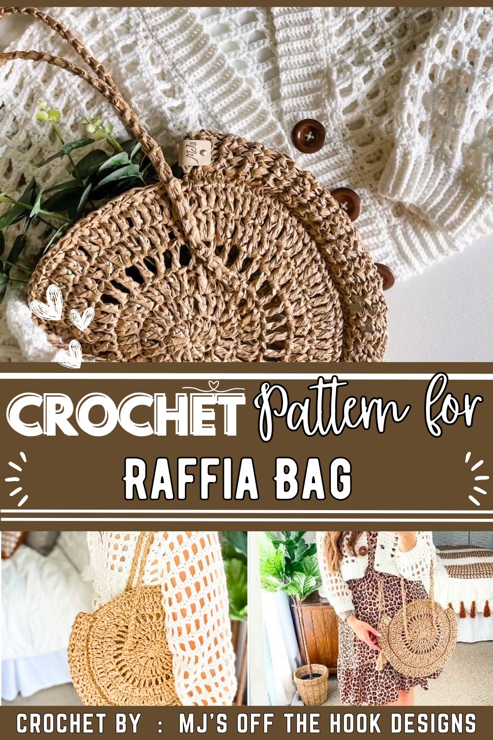 Easy Crochet Bag for Beginners - Crochet a Purse with Raffia