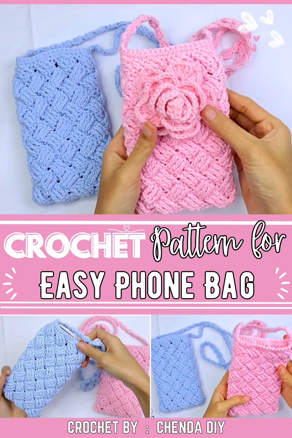 Easy Crochet Phone Bag Tutorial Chenda
