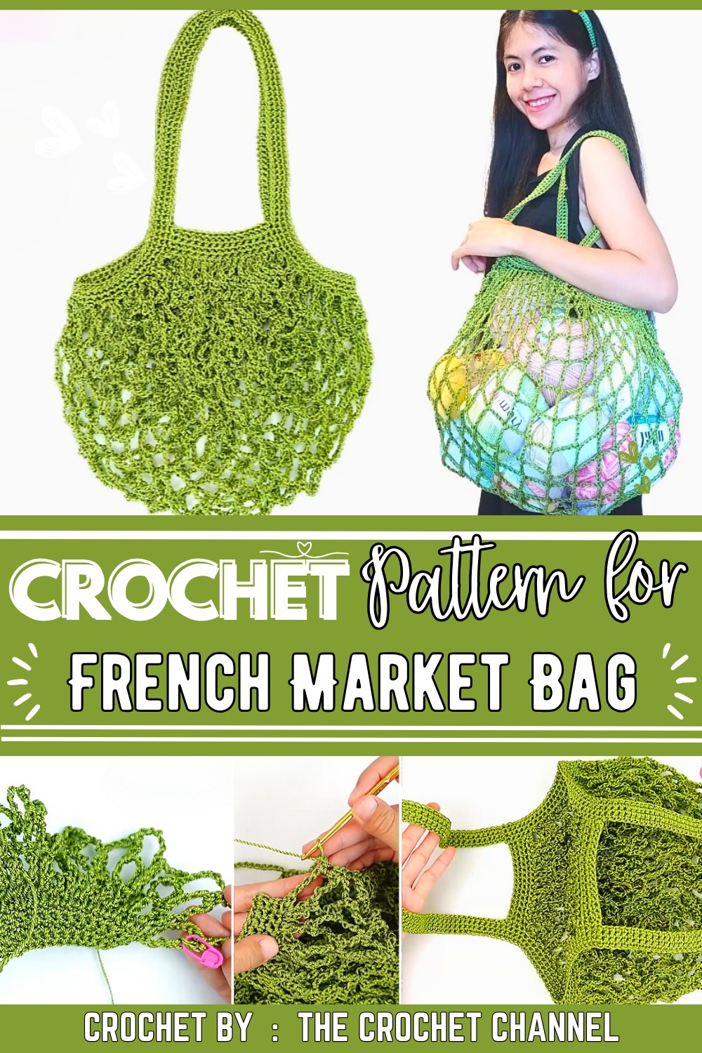 Easy How To Crochet A French Market Bag