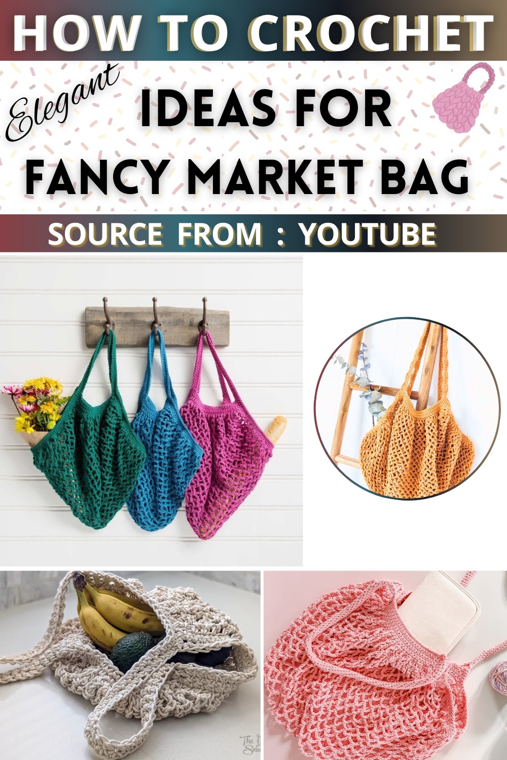 Fancy Market Bag Free Crochet Patterns
