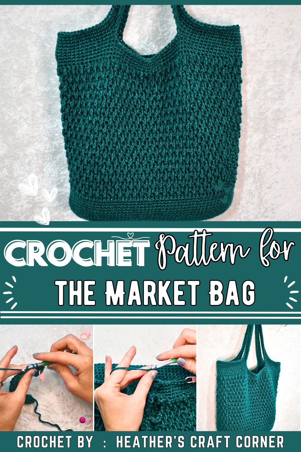 Free Crochet Pattern Day At The Market Bag Tutorial & Pattern