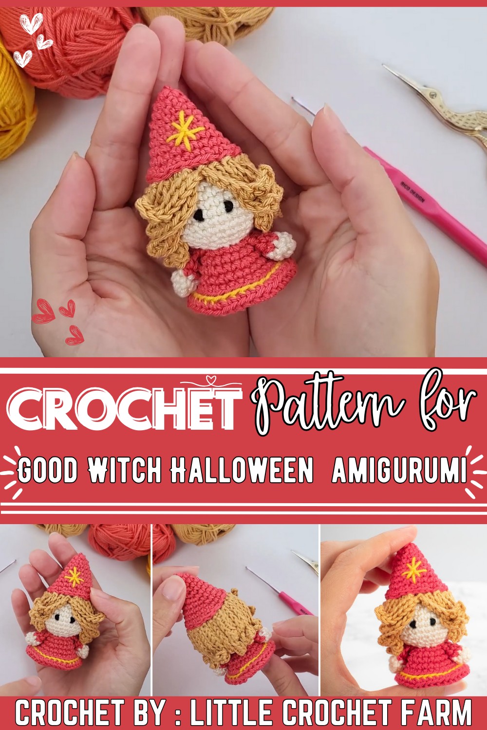 Good Witch Halloween Mini Amigurumi Crochet Tutorial