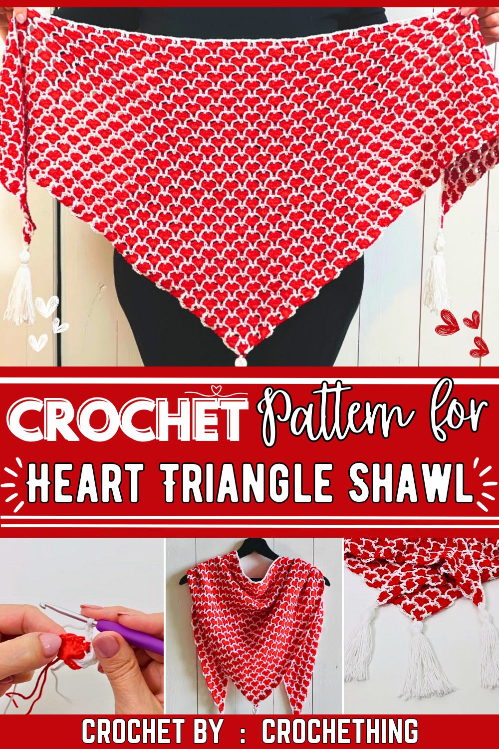 Heart Triangle Shawl Free Pattern
