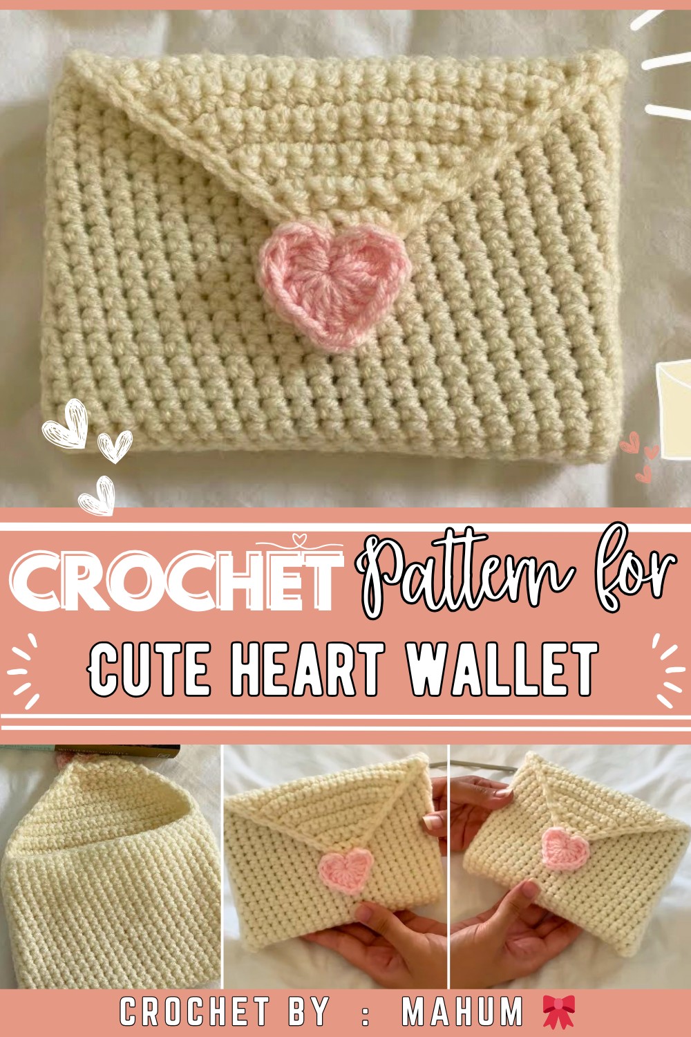 How To Crochet A Love Letter Book Sleeve Wallet