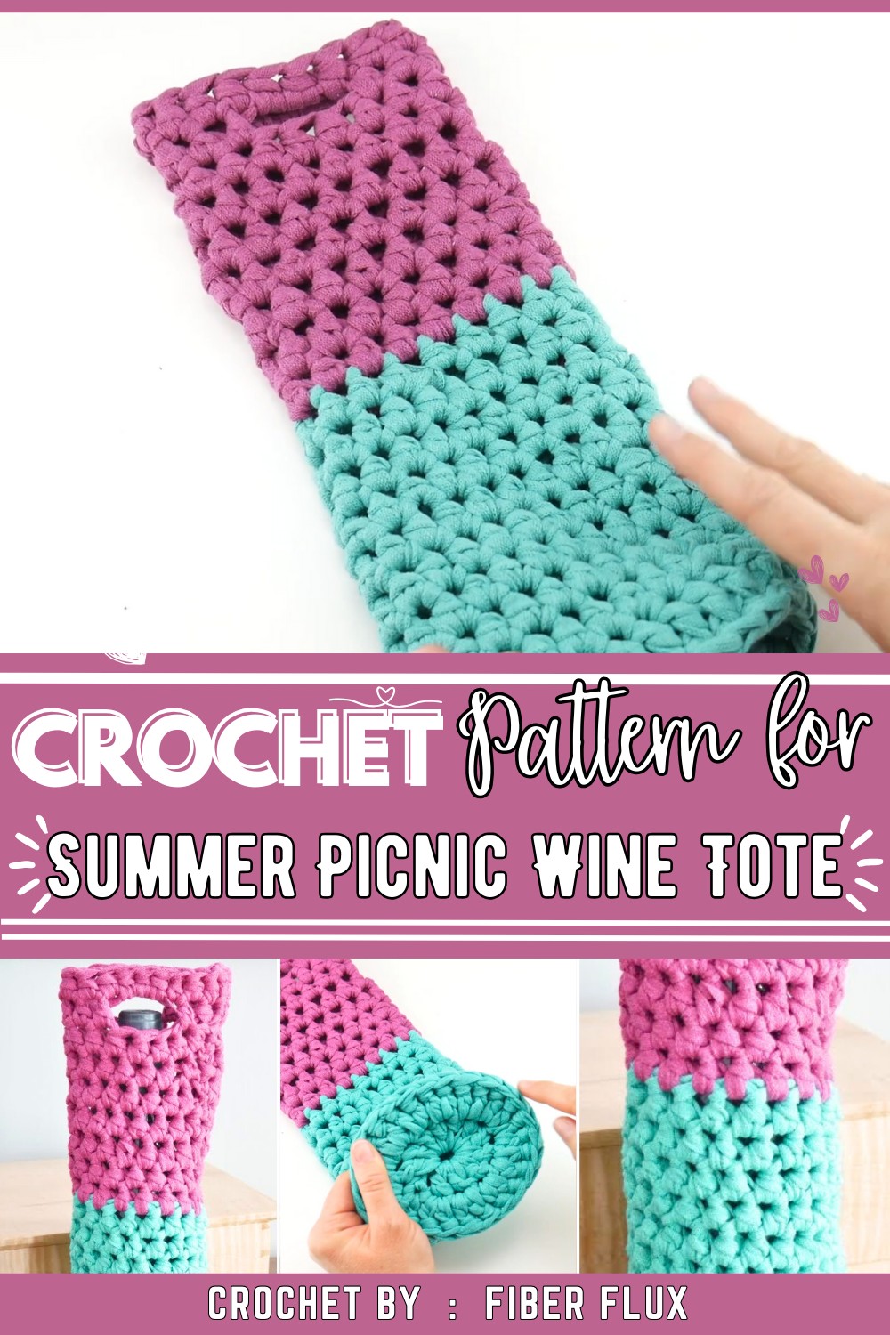 How To Crochet A Summer Picnic Wine Tote