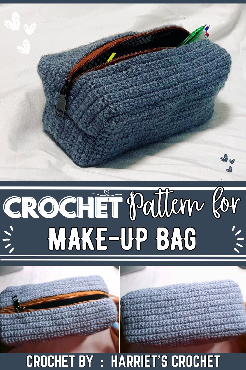 How To Crochet An All Purpose Make-up Bag