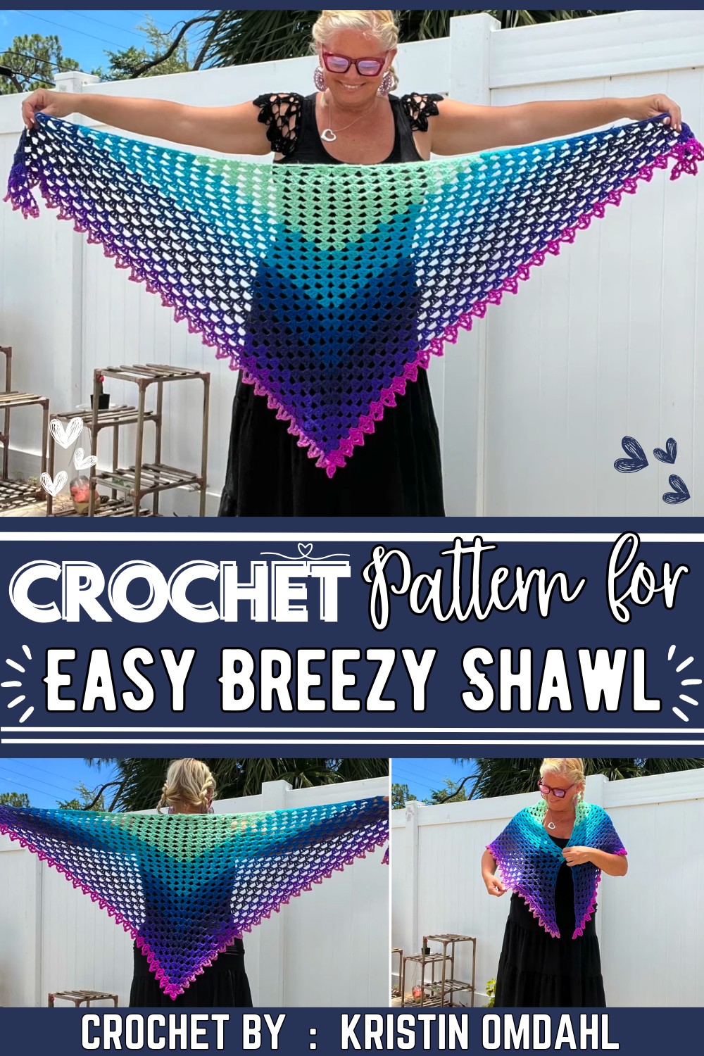 How To Crochet Easy Breezy Shawl In Dk Weight Yarn