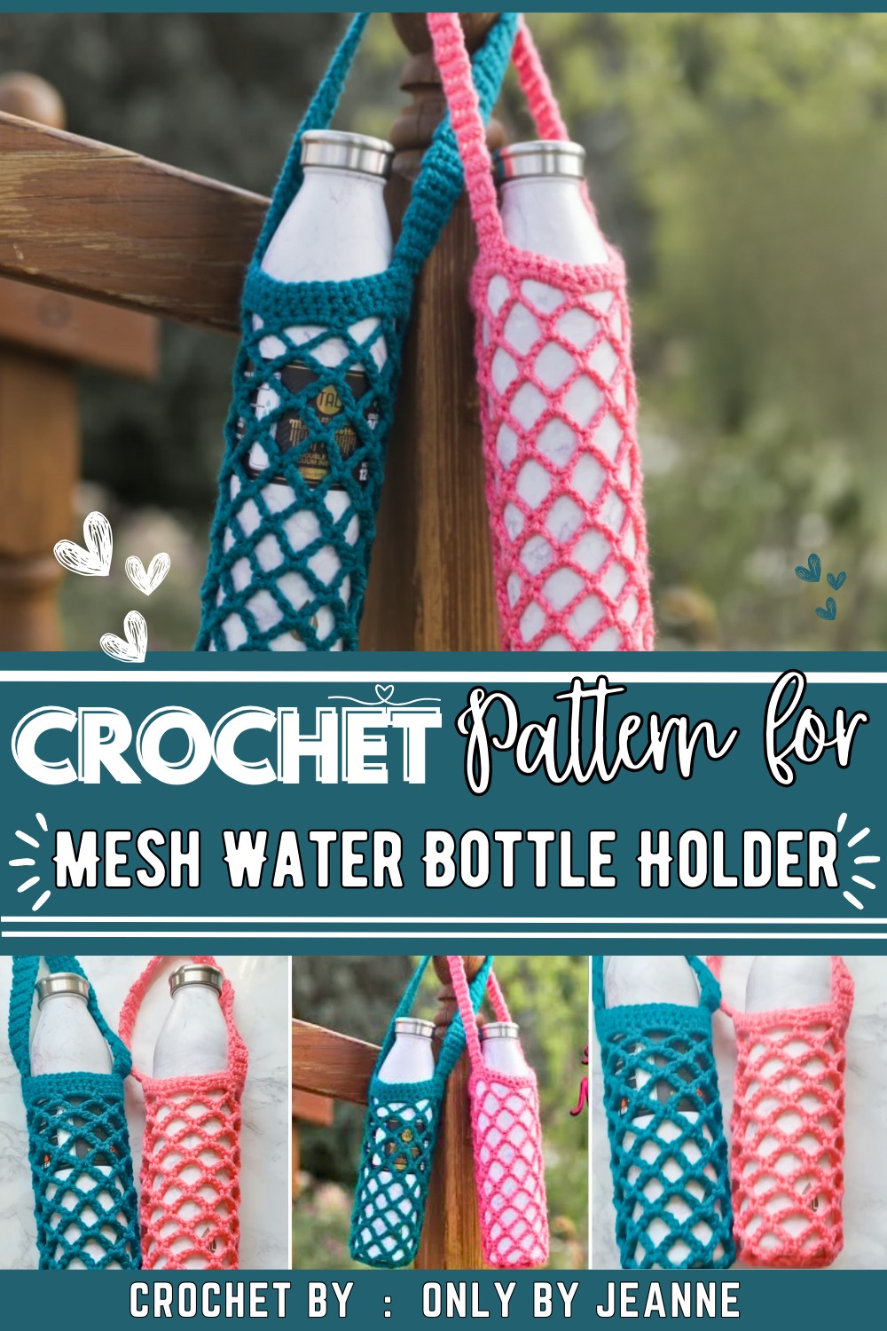 How to Crochet Mesh Water Bottle Holder