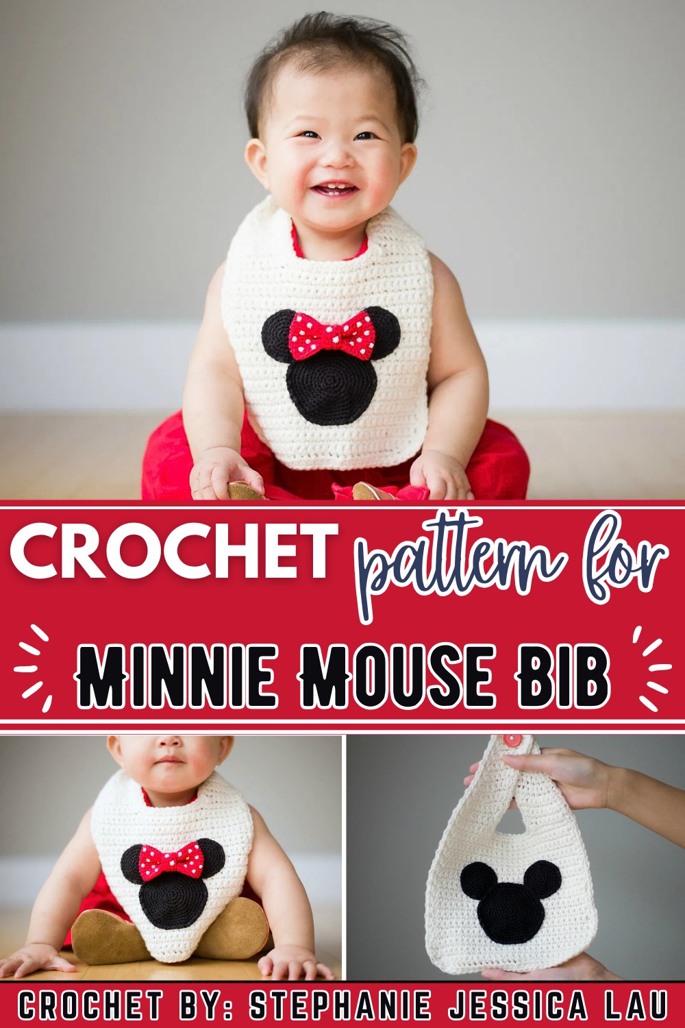 Minnie Mouse Basic Bib