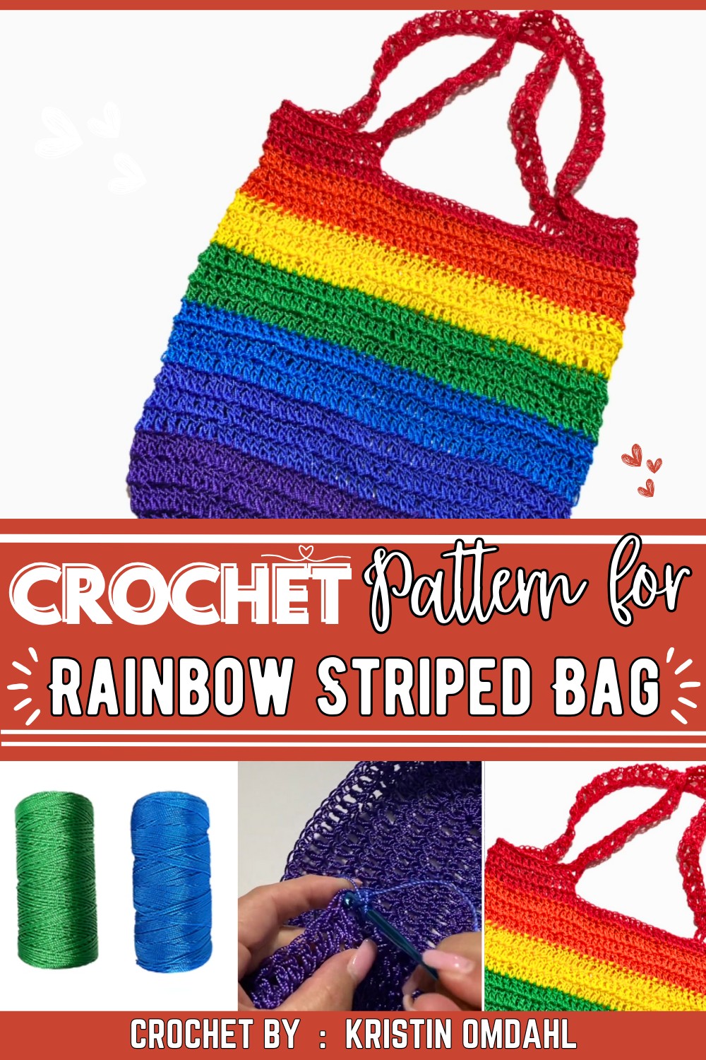 Rainbow Striped Crochet Bag Pattern