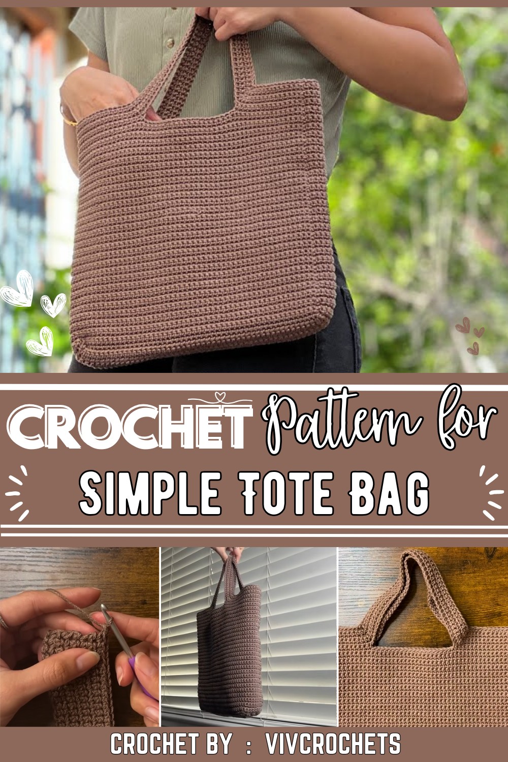 Simple Crochet Tote Bag Tutorial