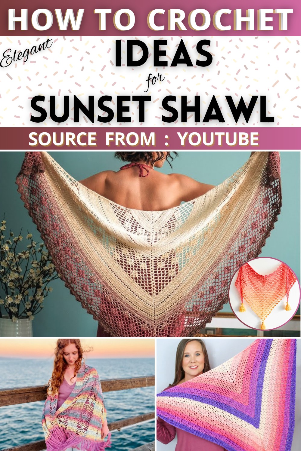 Sunset Shawl Ideas Free Crochet Patterns