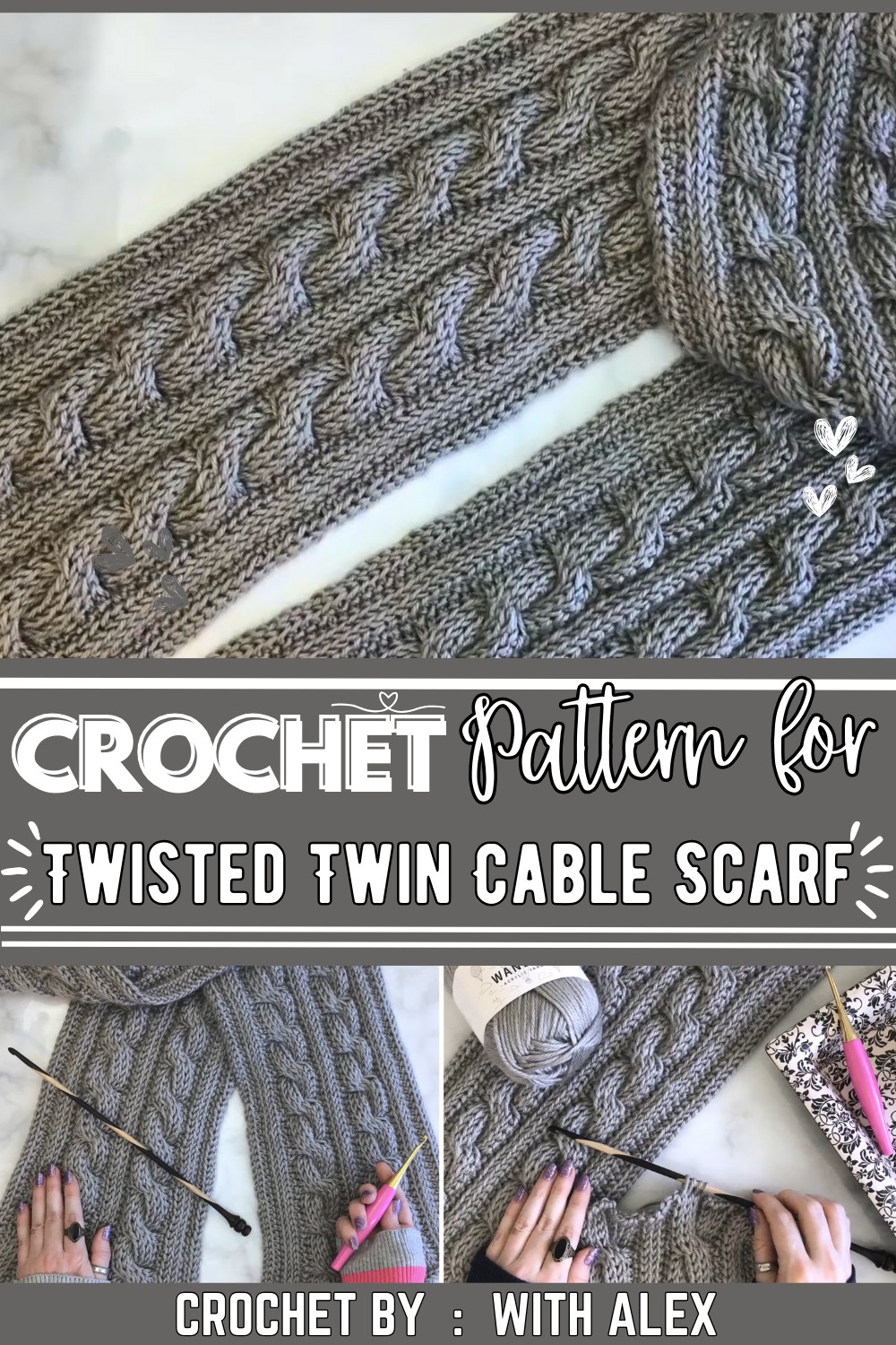 Twisted Twin Cable For The Twisted Twin Scarf