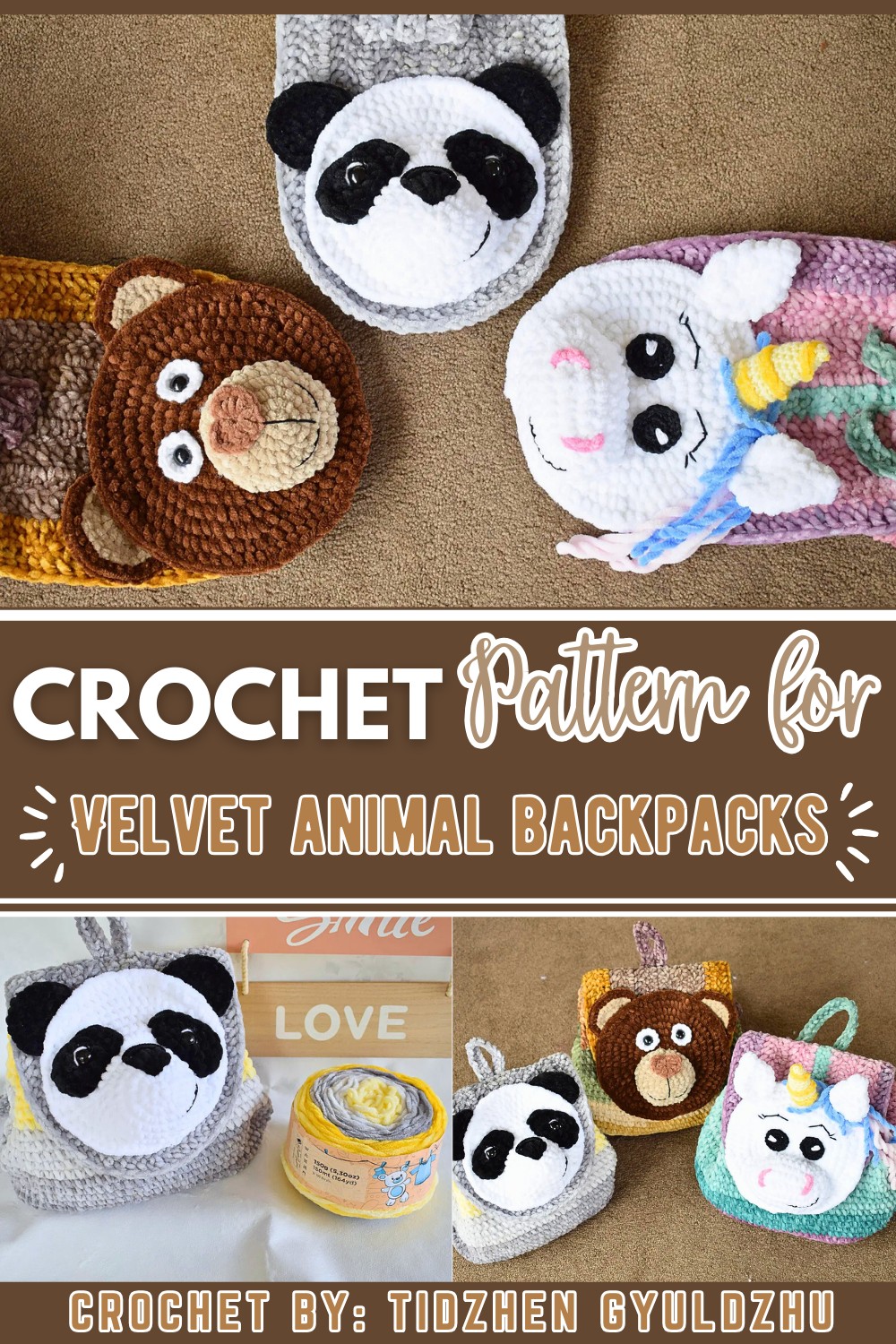 Velvet Animals’ World Backpacks
