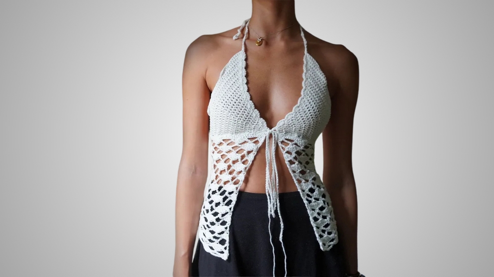 Crochet Butterfly Lace Top 1