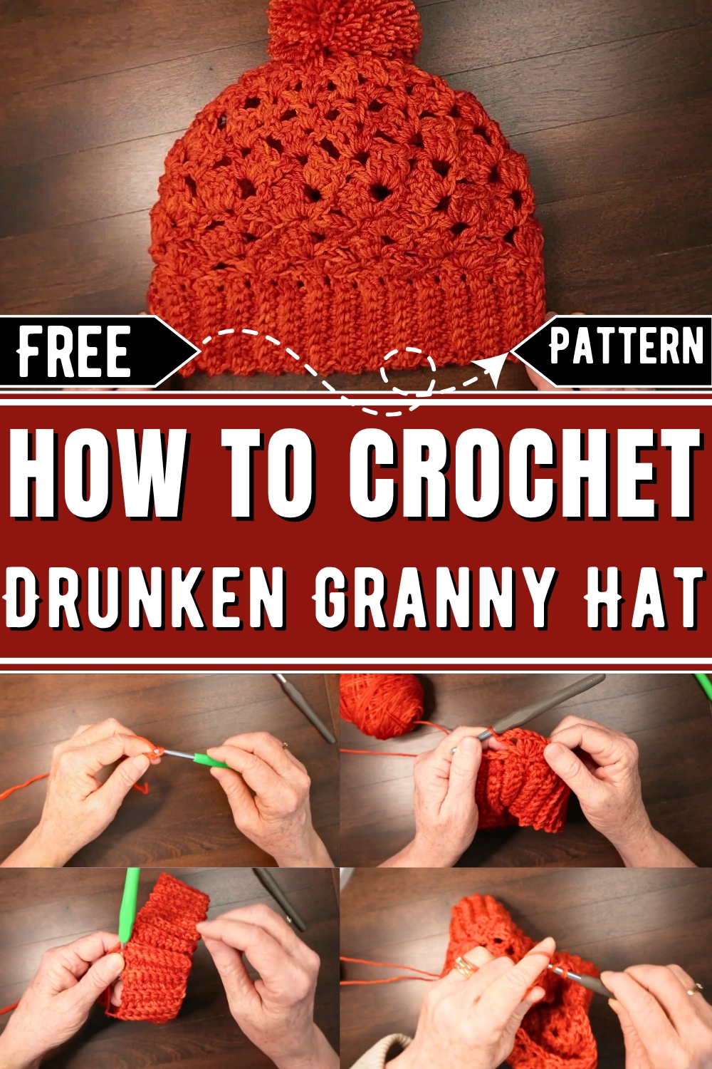 Crochet Drunken Granny Stitch Hat