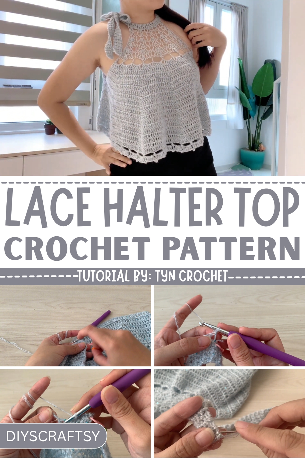 Crochet Lace Halter Neck Top Pattern