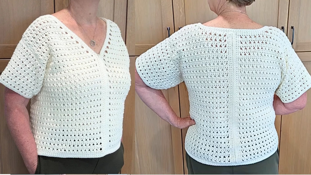 Crochet Shasta Daisy Sweater 1