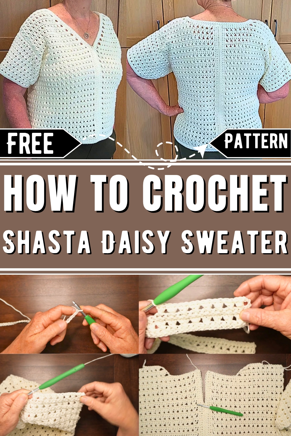 Crochet Shasta Daisy Sweater