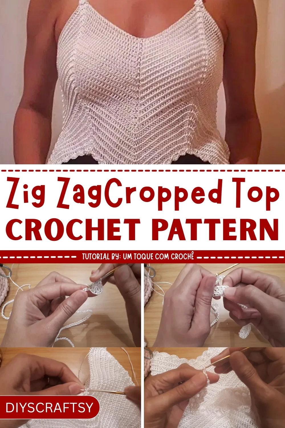 Crochet Zig Zag Cropped Top