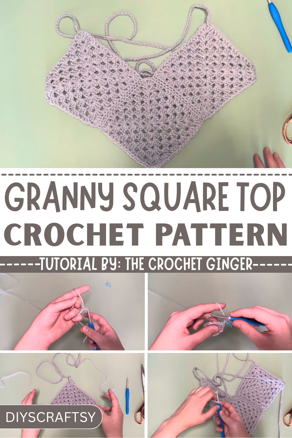 Elegant Crochet Triple Granny Square Top Pattern